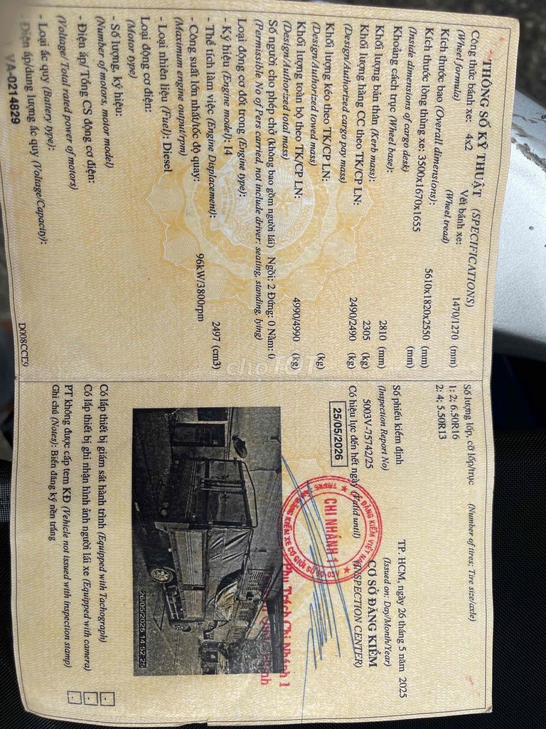 Kia 2021 2 tấn 500kg mới mua ít đi ,bán tại nhà q8. Mua bán Xe tải, xe ben tại Quận 8 Tp Hồ Chí Minh được đăng bởi LUAN MINH PHONG hình 7