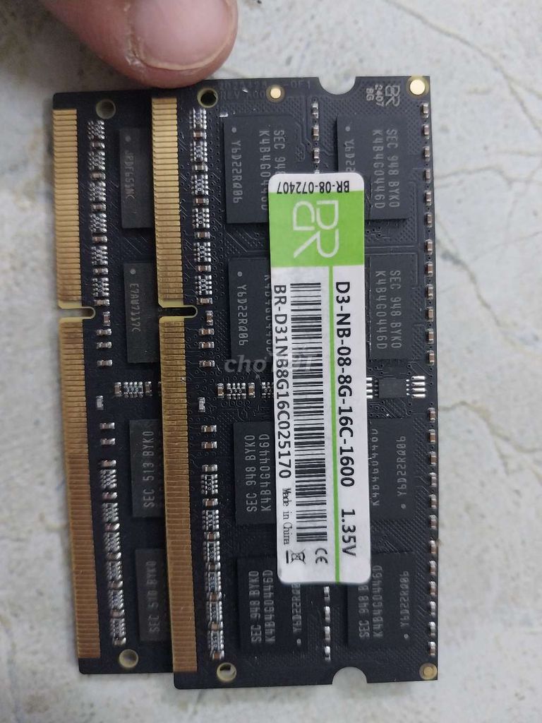 RAM laptop DDR3 16GB 1600MHz. Mua bán Linh kiện (RAM, Card...) tại Thành phố Thanh Hóa Thanh Hóa được đăng bởi Tùng hình 1