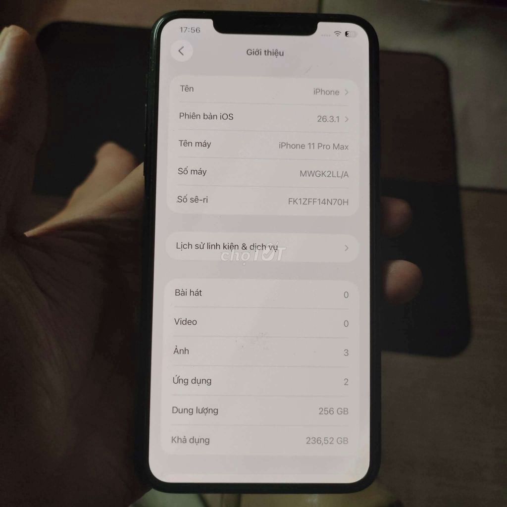Apple iPhone 11 Pro Max 256GB Xám. Mua bán Điện thoại tại Quận Lê Chân Hải Phòng được đăng bởi PhamLong hình 1
