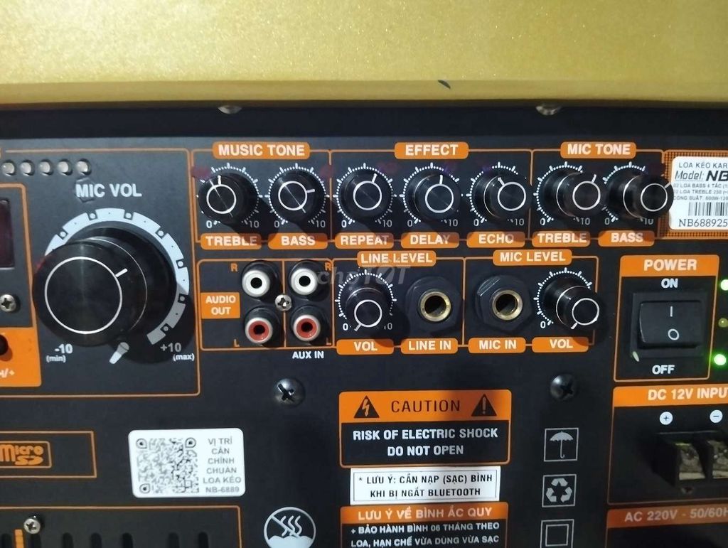 Loa kéo karaoke Birici NB-6889 Vàng 7-8 tháng. Mua bán Tivi, Âm thanh tại Huyện Đức Huệ Long An được đăng bởi nghi hình 1
