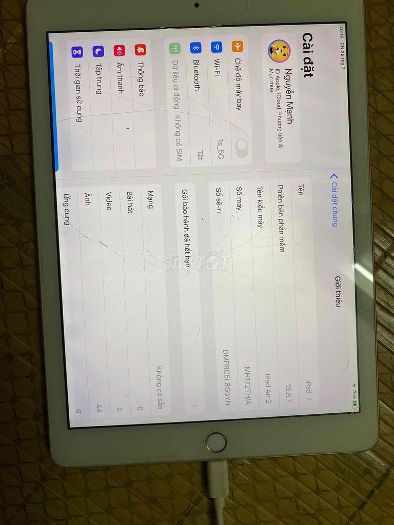 Apple iPad Air 2 64GB Vàng 4G Thanh Lý. Mua bán Máy tính bảng tại Huyện Thường Tín Hà Nội được đăng bởi Mạnh hình 1