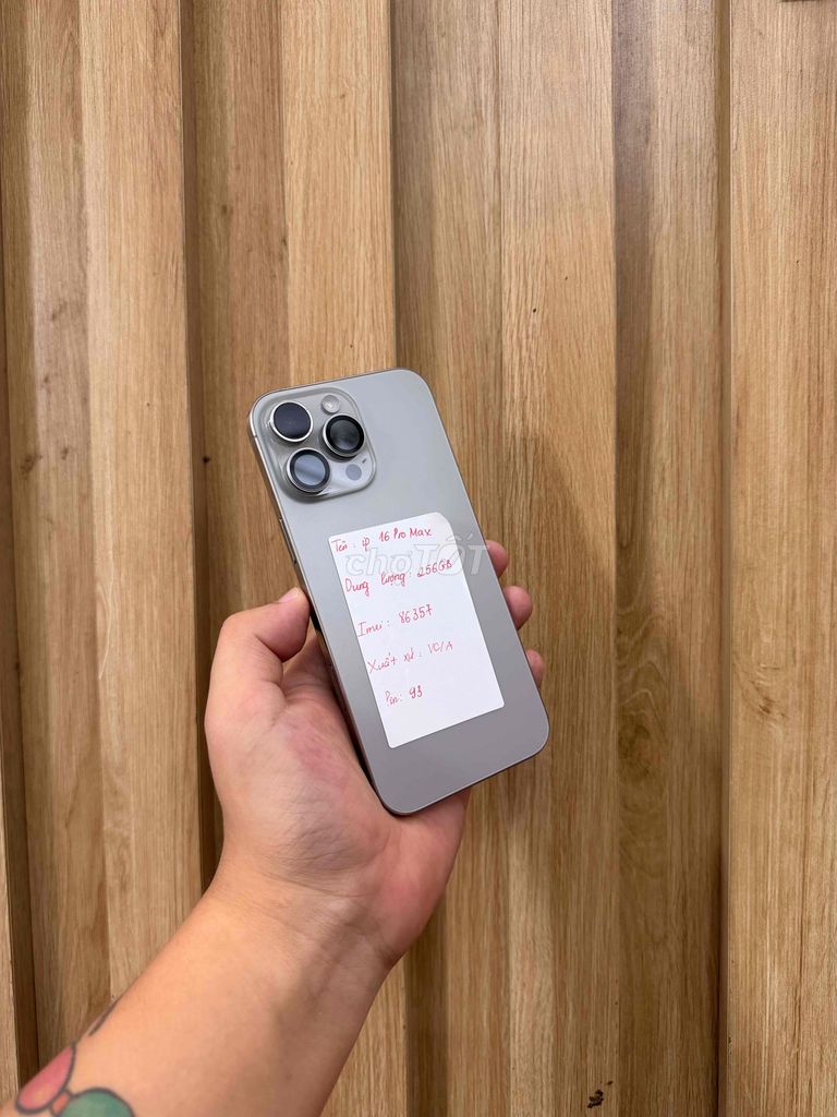 Apple iPhone 16 Pro Max 256GB Xám Nguyên bản. Mua bán Điện thoại tại Quận Đống Đa Hà Nội được đăng bởi  HT Mobie Trả góp nợ xáu bao duyệt hình 1