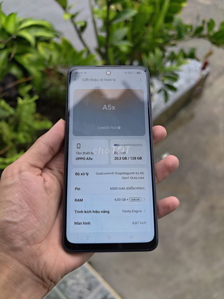 Oppo A5X 8GB/128GB Xanh Like New. Mua bán Điện thoại tại Huyện Thái Thụy Thái Bình được đăng bởi Thắng Phạm hình 1