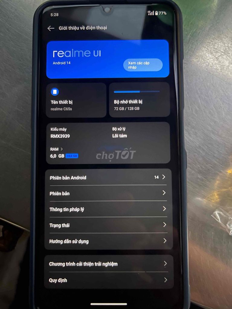 Realme C65s 128GB Đen. Mua bán Điện thoại tại Thành phố Thủ Đức Tp Hồ Chí Minh được đăng bởi Steven Đỗ hình 1