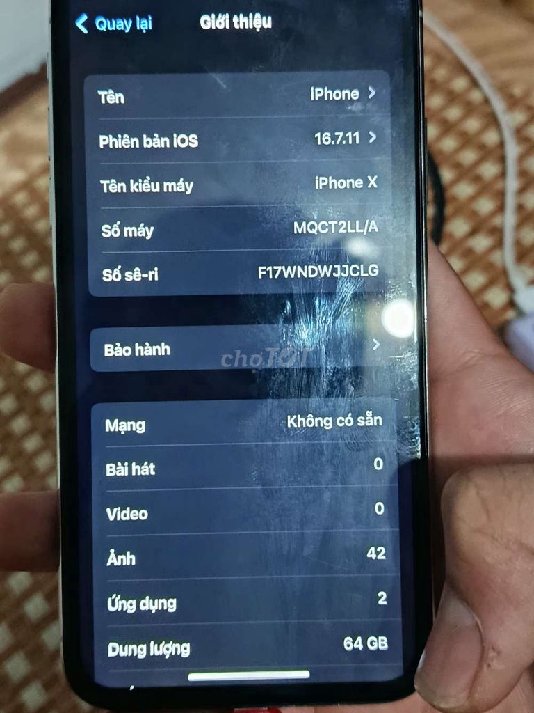 iPhone X 64GB Trắng. Mua bán Điện thoại tại Huyện Cần Giuộc Long An được đăng bởi Hoa Nguyen Khanh hình 1
