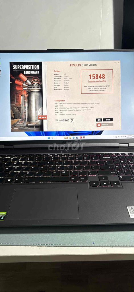 Lenovo Legion 5 Pro Ryzen 7 + 3070 đẹp keng. Mua bán Laptop tại Quận Gò Vấp Tp Hồ Chí Minh được đăng bởi Hoang Long An hình 1