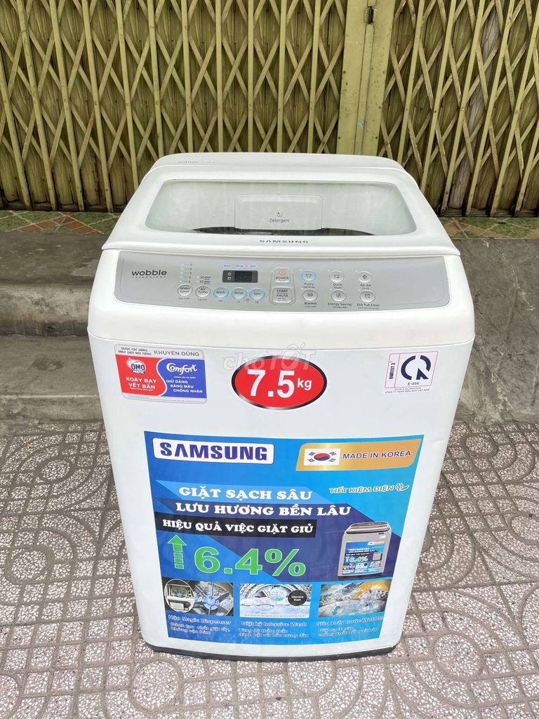 Máy giặt Samsung 7,5kg giặt vắt êm nhẹ điện