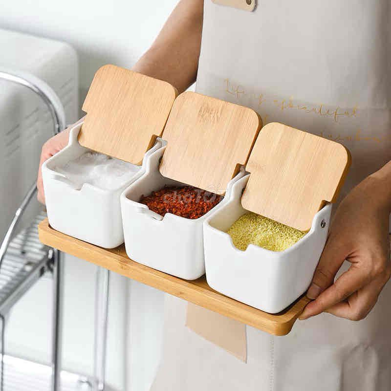 Hộp hũ đựng gia vị Gốm Tre. Mua bán Dụng cụ nhà bếp tại Quận 5 Tp Hồ Chí Minh được đăng bởi Trần Thảo hình 1