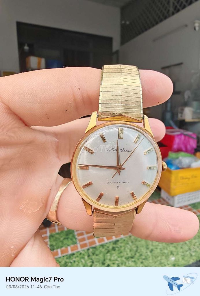 Đồng hồ Seiko Cronos Vàng 14k Nam. Mua bán Đồng hồ tại Quận Ninh Kiều Cần Thơ được đăng bởi A Zính hình 1