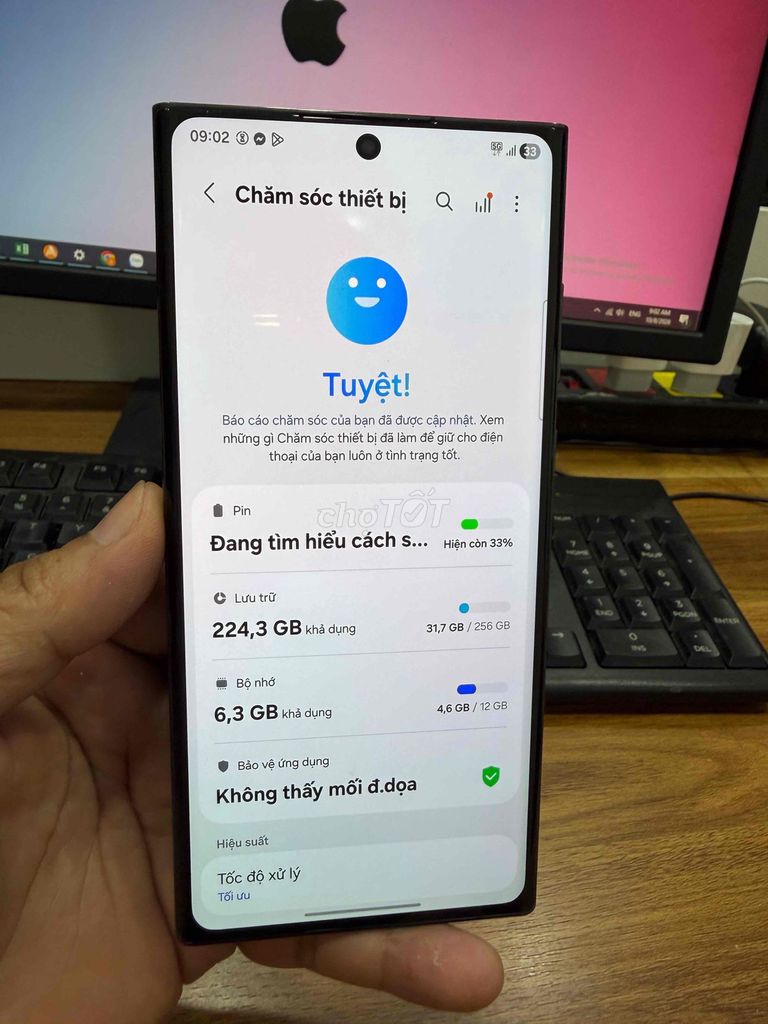 Samsung S22 Ultra 256GB Đen bản hàn. Mua bán Điện thoại tại Quận Nam Từ Liêm Hà Nội được đăng bởi Baotram20 hình 1