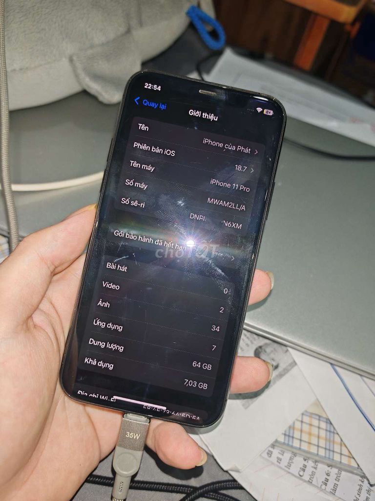iPhone 11 Pro 64GB Đen LL/A. Mua bán Điện thoại tại Huyện Châu Thành Bến Tre được đăng bởi Nguyễn Công Thuận Phát hình 1
