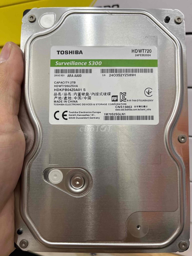 Ổ cứng HDD TOSHIBA Surveillance S300 2TB. Mua bán Linh kiện (RAM, Card...) tại Quận Thanh Khê Đà Nẵng được đăng bởi CTY PHUONG AN   hình 1