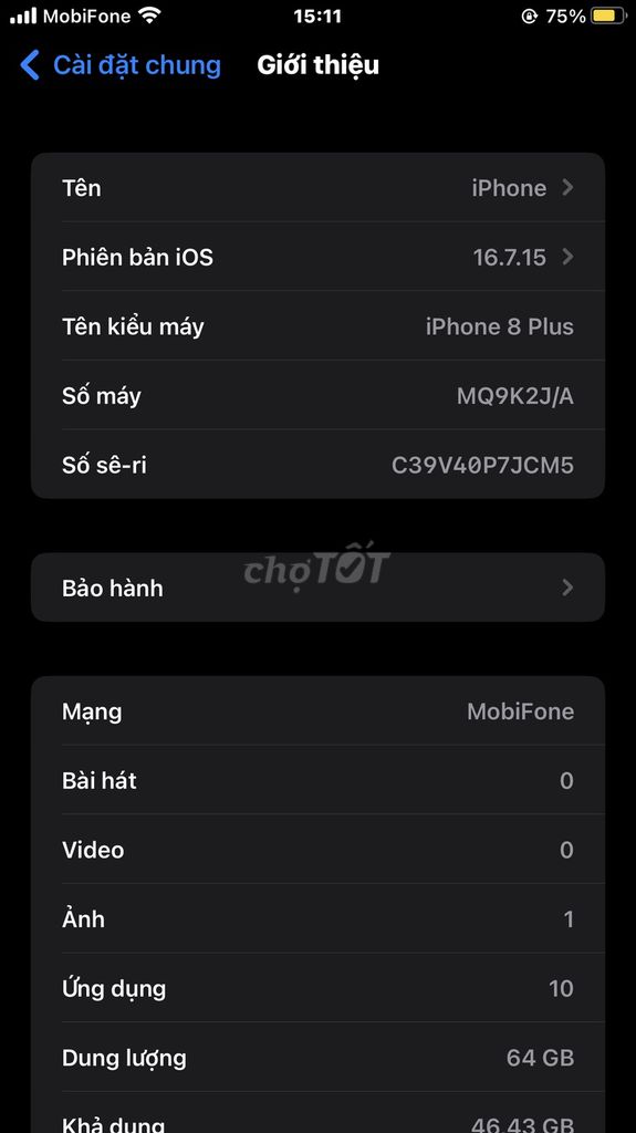iPhone 8 Plus 64GB Đã qua sử dụng. Mua bán Điện thoại tại Quận Cầu Giấy Hà Nội được đăng bởi mạnh nguyễn hình 1