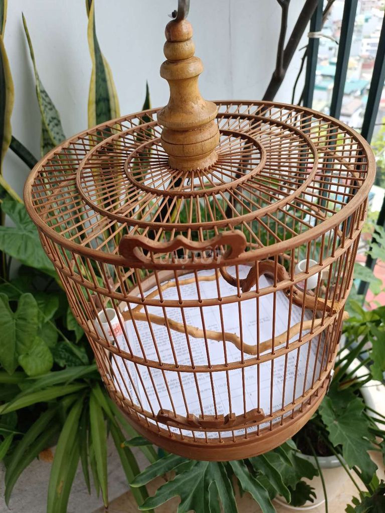 Lồng chim tre màu nâu 28cm. Mua bán Phụ kiện, Thức ăn, Dịch vụ tại Quận Hoàng Mai Hà Nội được đăng bởi assyria  hình 1