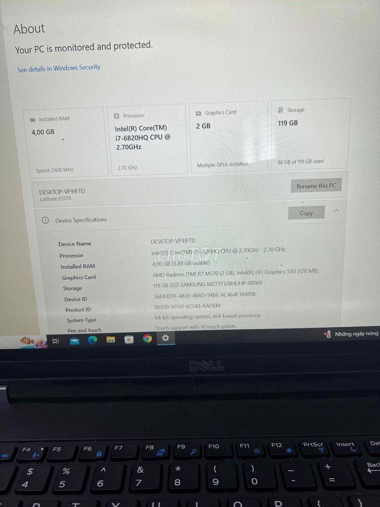 Dell Latitude E5570 Cảm ứng. Mua bán Laptop tại Huyện Sóc Sơn Hà Nội được đăng bởi Kiên PC hình 1