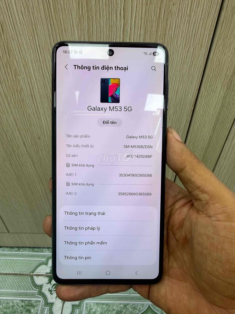 Samsung Galaxy M53 5G Xanh 8GB/256GB. Mua bán Điện thoại tại Quận Bình Tân Tp Hồ Chí Minh được đăng bởi Nhâm hoàng lưu hình 1