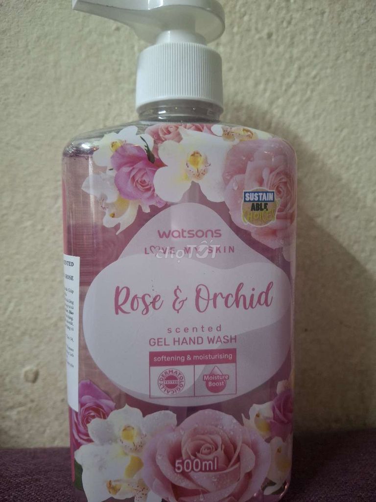 Nước rửa tay Watsons Hoa hồng 500ml. Mua bán Nước hoa tại Quận 6 Tp Hồ Chí Minh được đăng bởi Thỏ Trắng hình 1