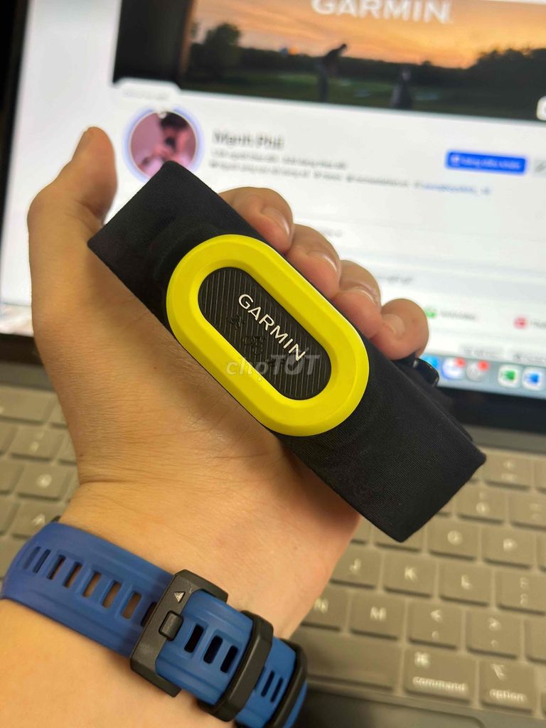 Garmin HRM Pro Triathlon Đen, Vàng Đã qua sử dụng. Mua bán Thiết bị đeo thông minh tại Quận 3 Tp Hồ Chí Minh được đăng bởi Mạnh Phi hình 1