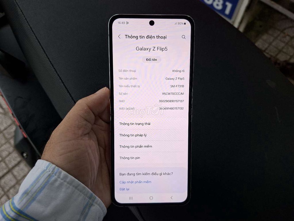 Samsung Galaxy Z Flip5 256GB Xanh 2 sim. Mua bán Điện thoại tại Thành phố Bà Rịa Bà Rịa - Vũng Tàu được đăng bởi Hiếu  hình 1