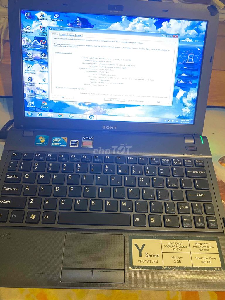 Sony Vaio VPCYA15FG i3-380UM 2GB/320GB Đen. Mua bán Laptop tại Quận 7 Tp Hồ Chí Minh được đăng bởi Hai Le hình 1