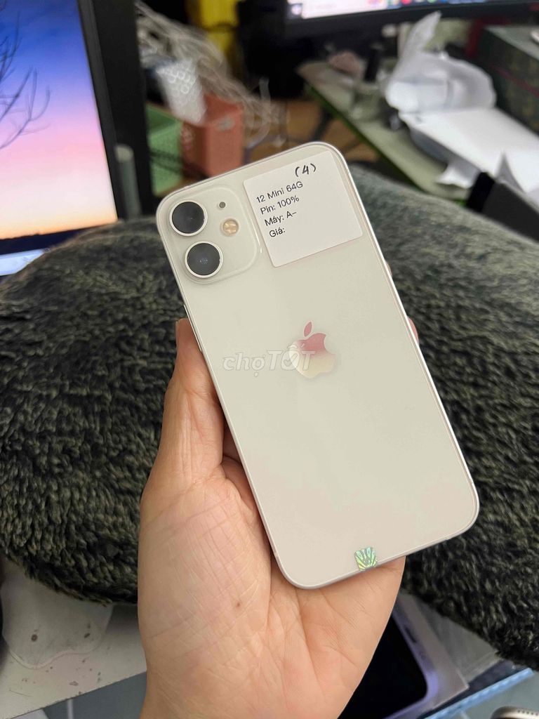 iphone 12 Mini 64G Quốc tế Trắng Zin P100 Đẹp 99.