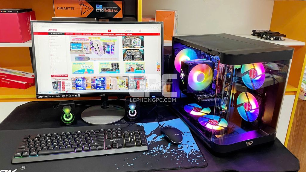 BỘ PC I5 6500 GTX 1050Ti 4GB RAM 16GB 24 INCH