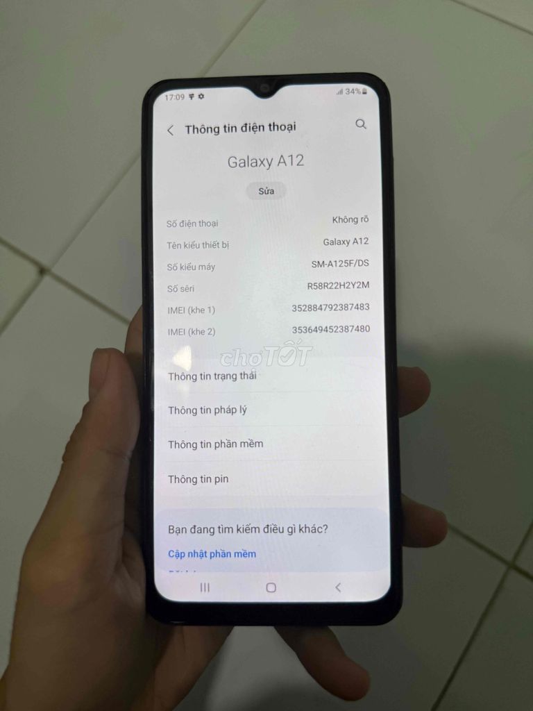Samsung Galaxy A12 128GB Đen. Mua bán Điện thoại tại Thành phố Thuận An Bình Dương được đăng bởi Kiệt Lê hình 1