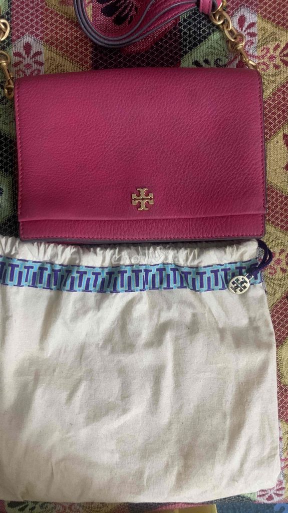 Túi Tory Burch màu hồng chính hãng