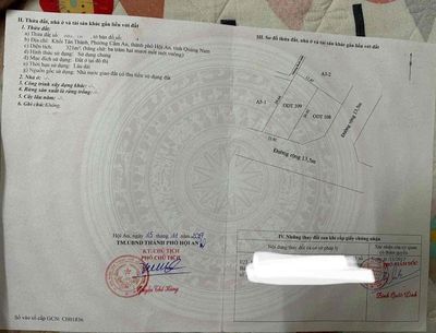 bán gấp đất villa view sông mặt tiền đường Trường Sa Hội An