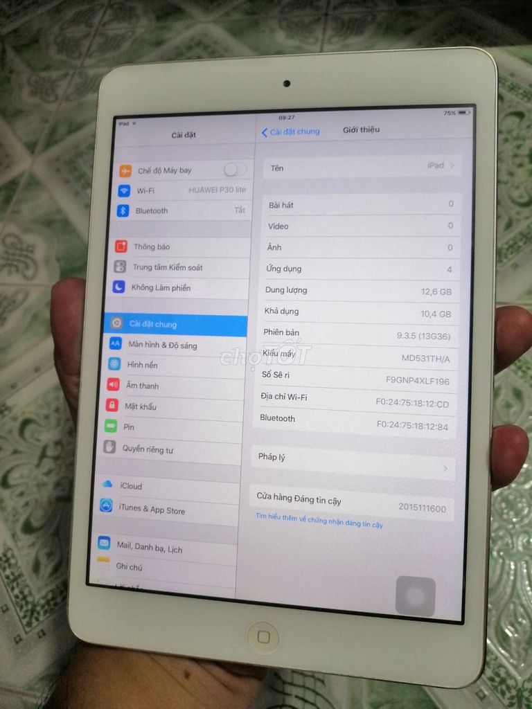 Ipad mini còn đẹp,cho ace nào cần. Mua bán Máy tính bảng tại Quận 4 Tp Hồ Chí Minh được đăng bởi KhôiNguyen hình 1