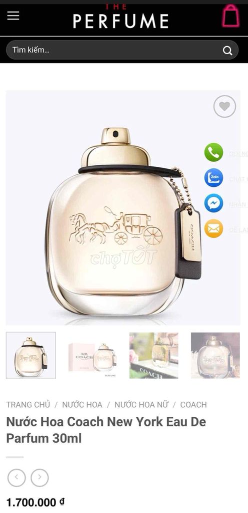 Nước Hoa Coach New York Eau De Parfum ~15ML