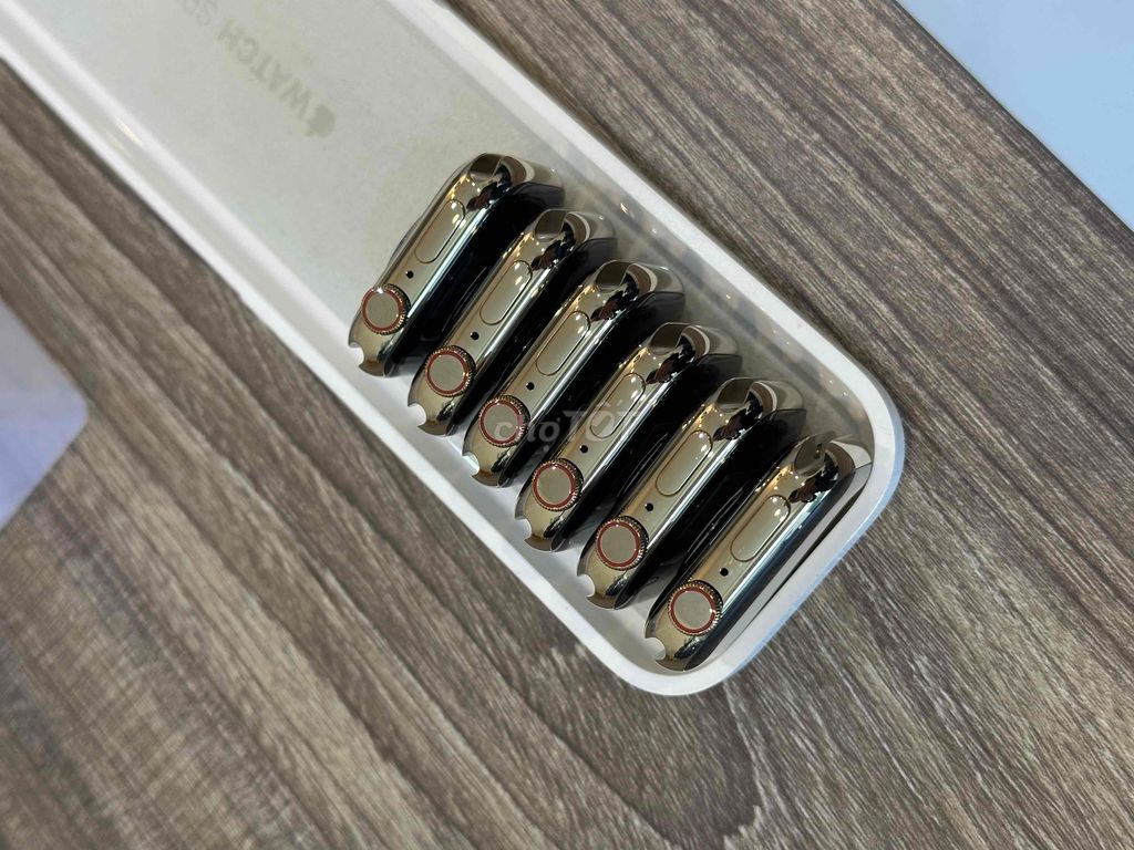 Apple watch series 8/41 thép gold keng NEW kích on