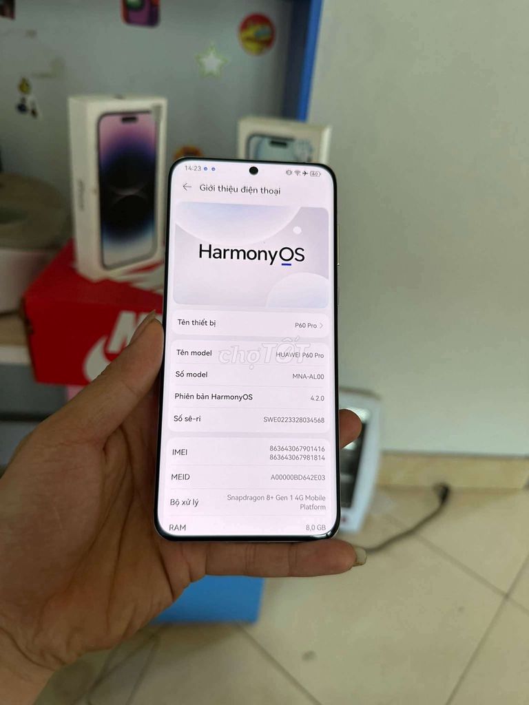Huawei P60 Pro 8GB/256GB Tím Đã sử dụng. Mua bán Điện thoại tại Thành phố Hạ Long Quảng Ninh được đăng bởi Đức Sâm hình 1