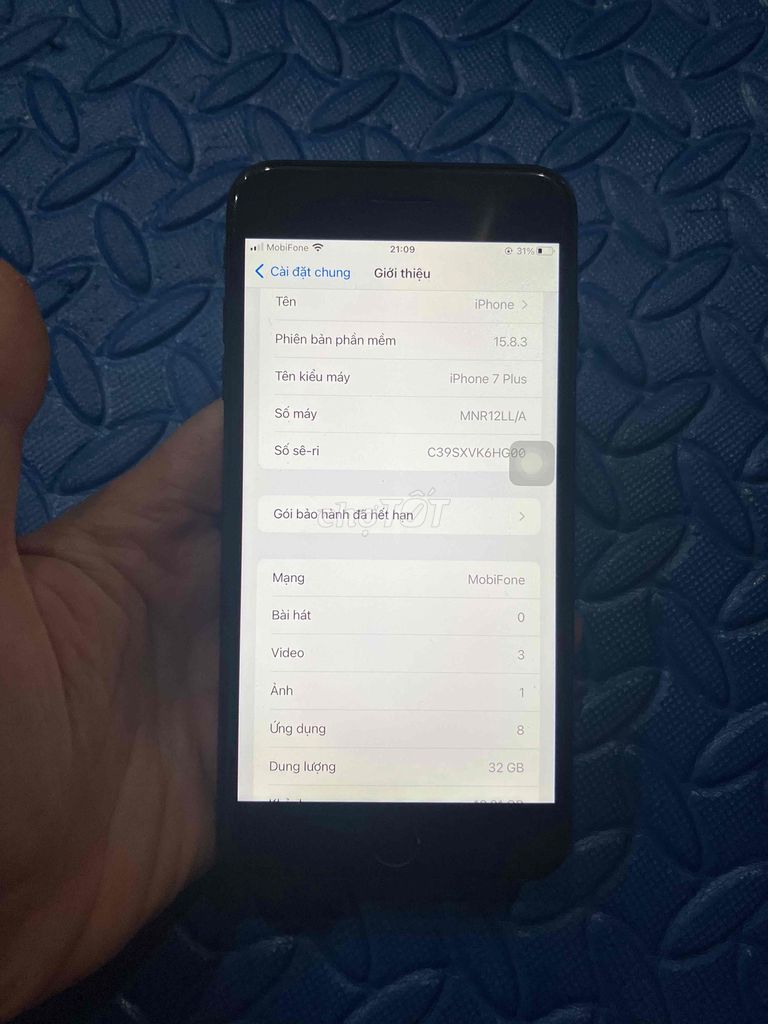 Apple iPhone 7 Plus 32GB Đen pin 100 zin cũ. Mua bán Điện thoại tại Quận Hà Đông Hà Nội được đăng bởi Mạnh Mobile hình 1