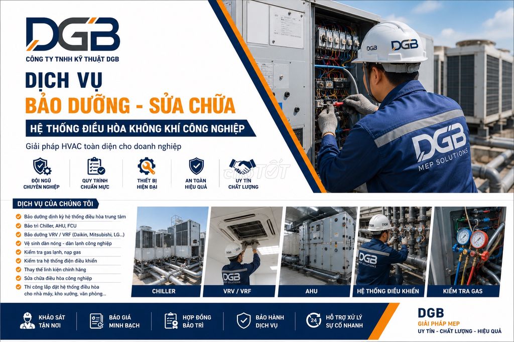 Dịch vụ bảo dưỡng điều hòa DGB TP.HCM. Dịch vụ tại Thành phố Thuận An Bình Dương được đăng bởi CTY TNHH KỸ THUẬT DGB hình 1