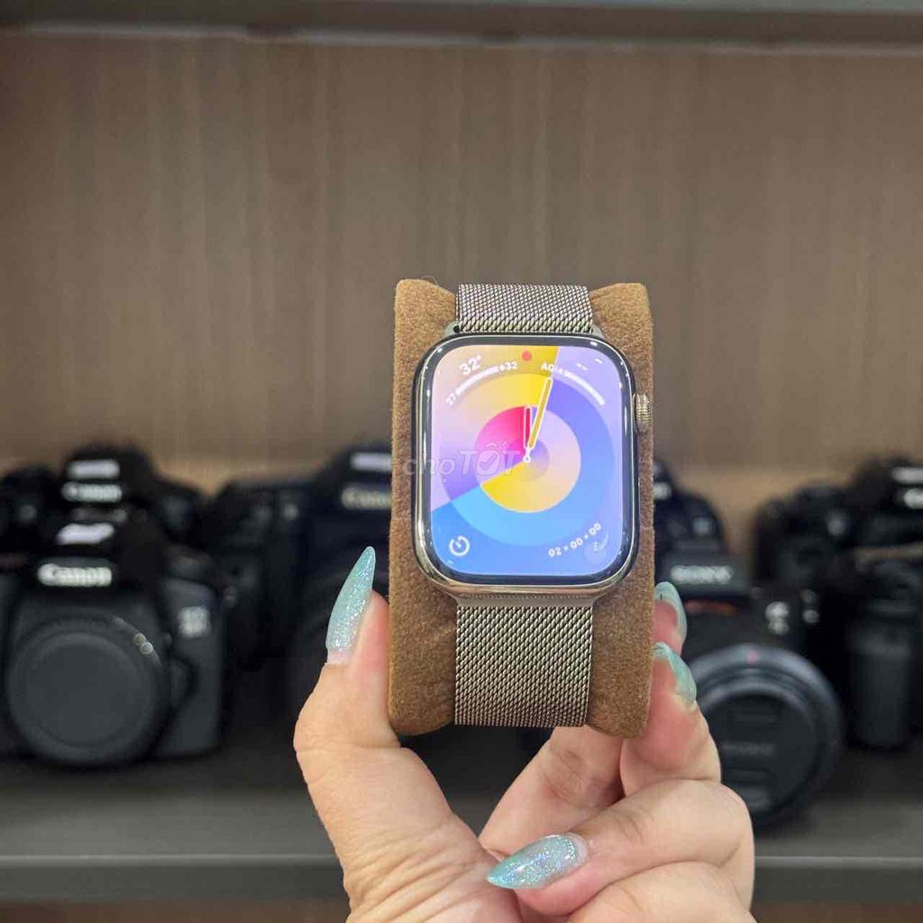 Apple Watch Series 7 45mm LTE Vàng Like New. Mua bán Thiết bị đeo thông minh tại Quận 5 Tp Hồ Chí Minh được đăng bởi Phan Thế Phong  hình 1