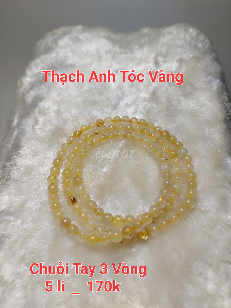 Chuỗi thạch anh tóc vàng tự nhiên 17