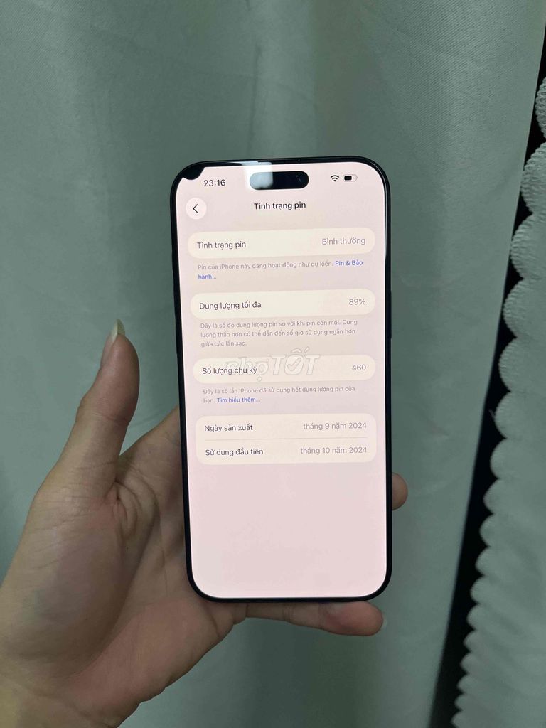 Apple iPhone 16 Pro Max 256GB Đen Màn mực. Mua bán Điện thoại tại Quận Bình Thạnh Tp Hồ Chí Minh được đăng bởi Tình Duy hình 1