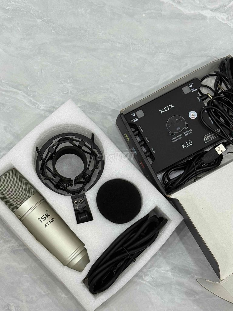 Bộ soundcard micro ISK AT100 XOX K10. Mua bán Tivi, Âm thanh tại Quận Ngũ Hành Sơn Đà Nẵng được đăng bởi Mai Văn Hiếu hình 1
