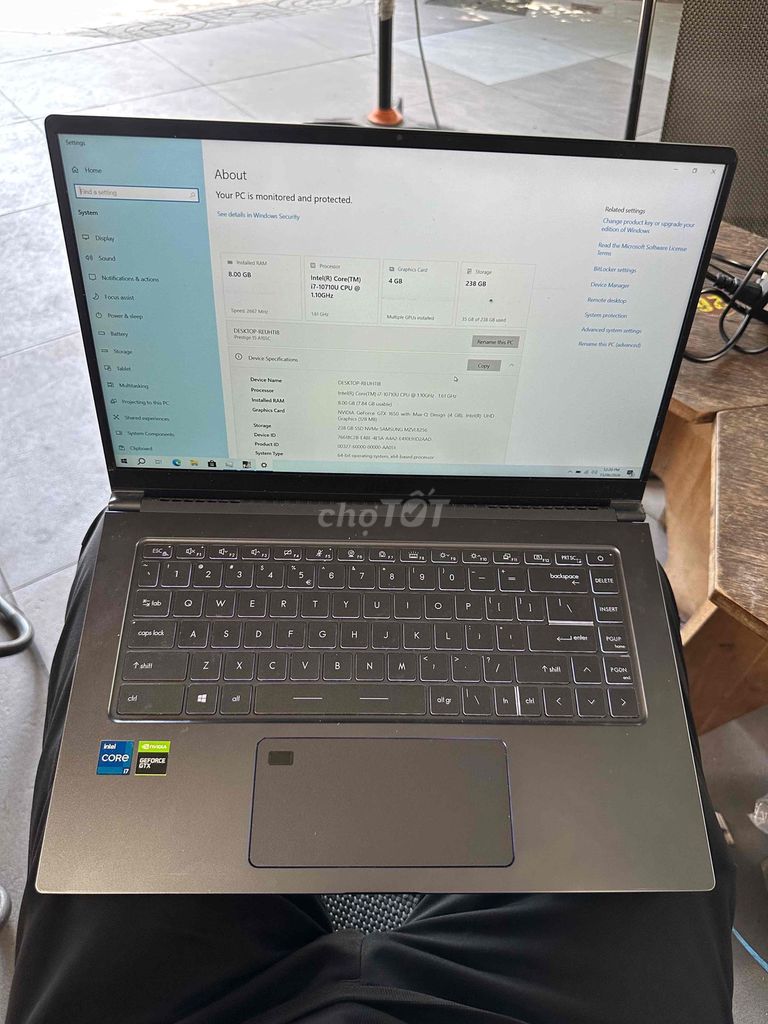 MSI Gaming Laptop i7-10710U 15.6 inch 8GB/256GB GT. Mua bán Laptop tại Quận 12 Tp Hồ Chí Minh được đăng bởi Bo hình 1