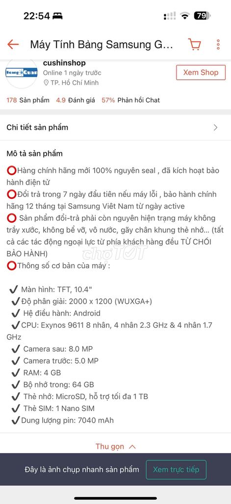 Máy tính bảng samsung tab a6