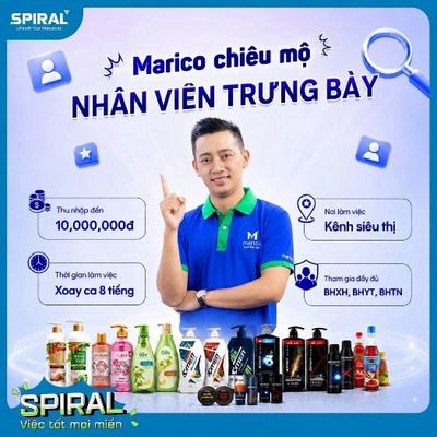 [THANH HOÁ] NHÂN VIÊN TRƯNG BÀY THỊ TRƯỜNG MARICO