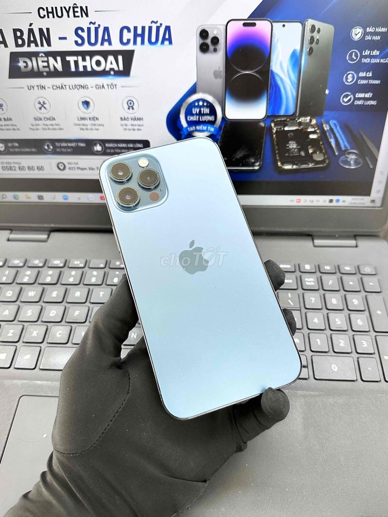 iPhone 12ProMax 256GB Xanh MÁY ZIN QUỐC TẾ CẬN 99%. Mua bán Điện thoại tại Thành phố Biên Hòa Đồng Nai được đăng bởi DT MOBILE BIÊN HOÀ hình 1