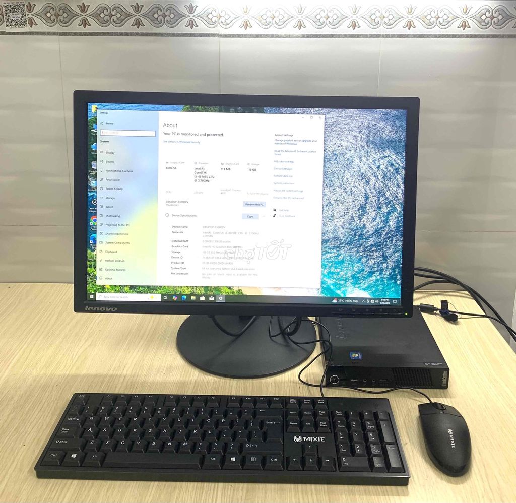 full bộ máy văn phòng Lenovo i5-4570/màn 22inch. Mua bán Máy tính để bàn tại Quận Tân Phú Tp Hồ Chí Minh được đăng bởi Nguyễn Phong hình 1