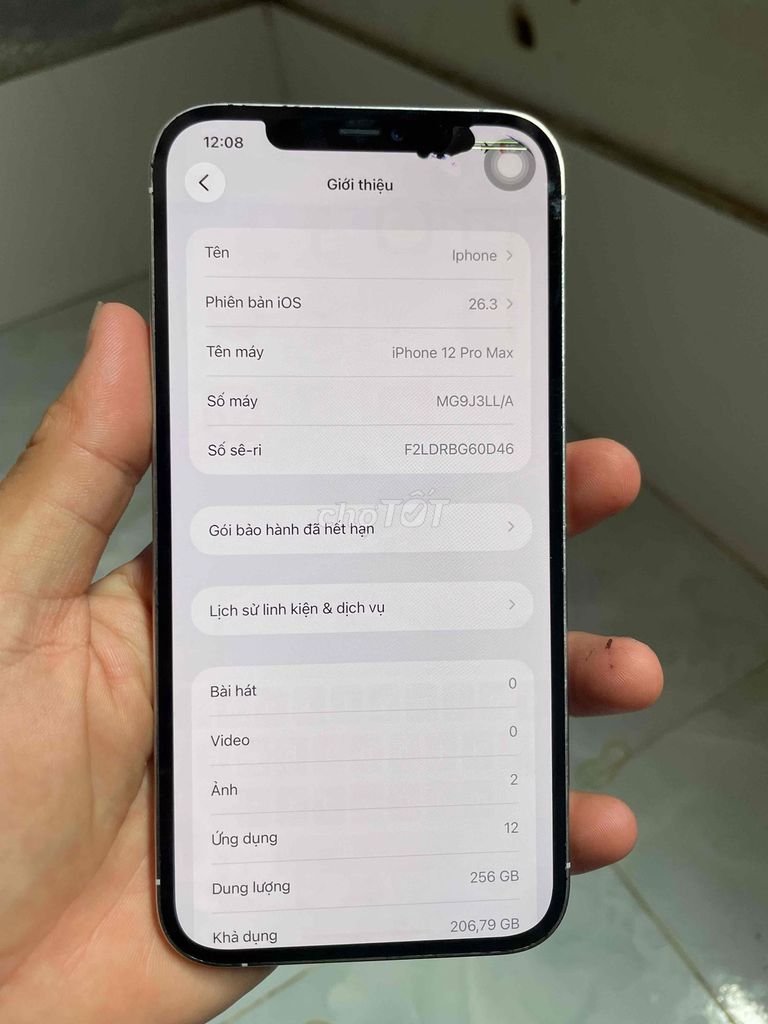 Apple iPhone 12 Pro Max 256GB Bạc. Mua bán Điện thoại tại Quận Bình Thuỷ Cần Thơ được đăng bởi nguyễn hình 1