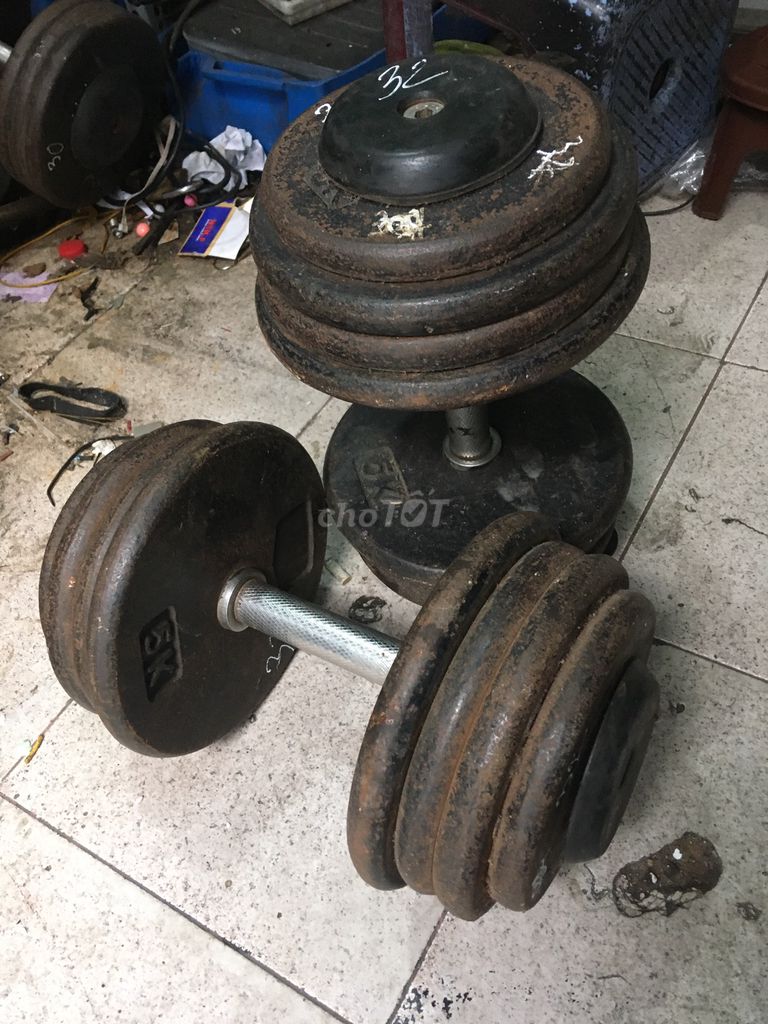 Tạ tay gang nâu đen 16-36kg. Mua bán Đồ thể thao, Dã ngoại tại Quận 5 Tp Hồ Chí Minh được đăng bởi Hải hình 1