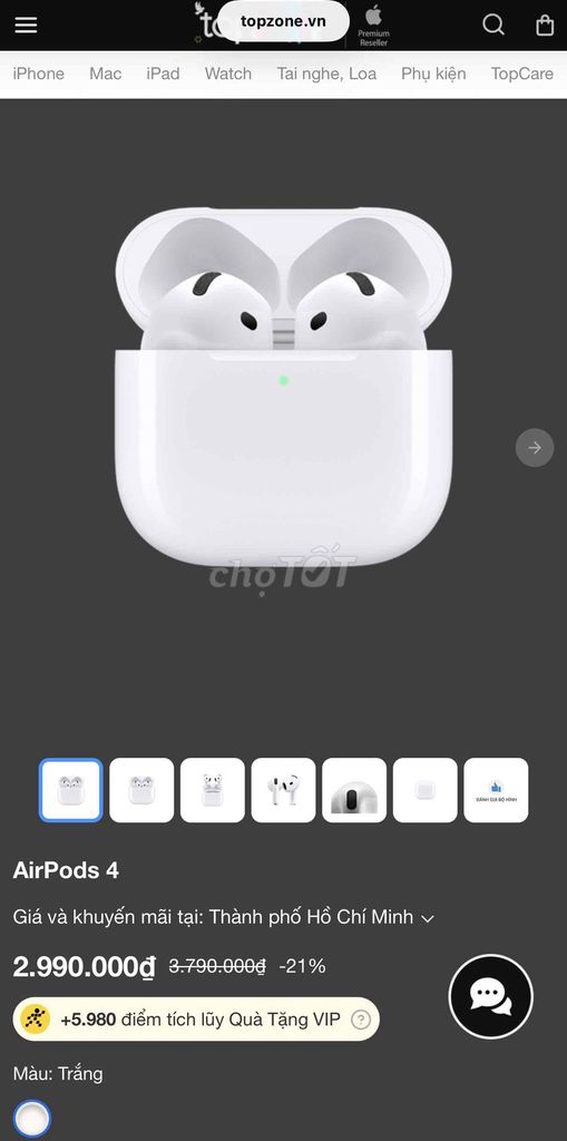 Tai nghe Apple AirPods 4 Trắng Nguyên seal-Mới. Mua bán Tivi, Âm thanh tại Huyện Việt Yên Bắc Giang được đăng bởi Hoàng Văn Thanh hình 1