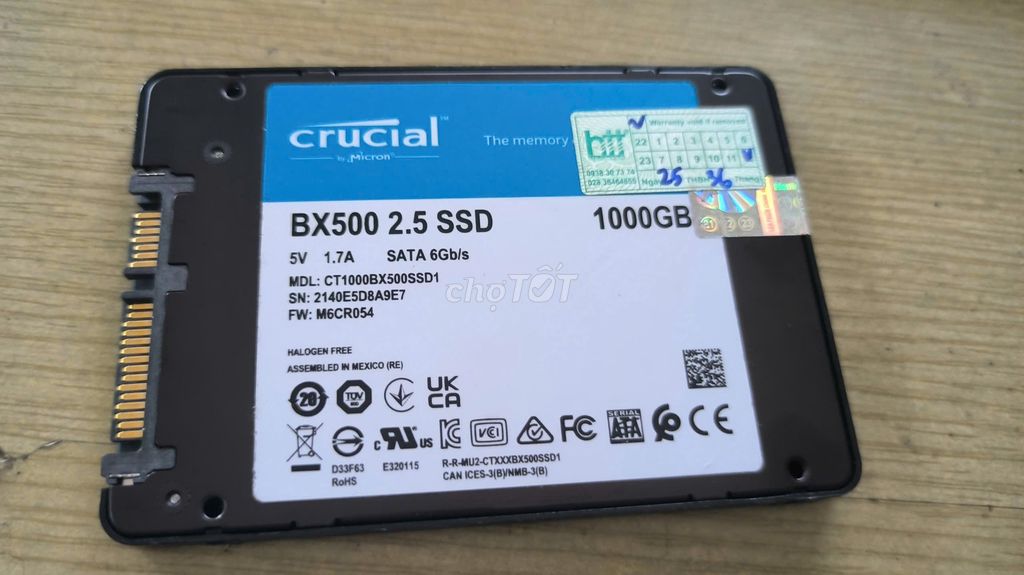 Ổ cứng SSD  1 TB sata 6gb/s. Mua bán Linh kiện (RAM, Card...) tại Huyện Bình Chánh Tp Hồ Chí Minh được đăng bởi Anh Dung hình 1
