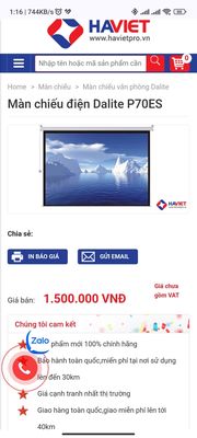 Màn chiếu điện Dalite 100inch mới 99% fullbox. Mua bán Đồ dùng văn phòng tại Quận Hoàng Mai Hà Nội được đăng bởi Nam