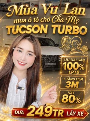 Hyundai Tucson Turbo Trắng ƯU ĐÃI GẦN 100% LPTB